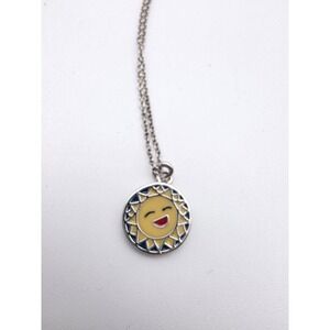 CHRYSALIS Sun Butterfly Necklace‎ Reversible Wishes Collection Yellow Enamel 16"